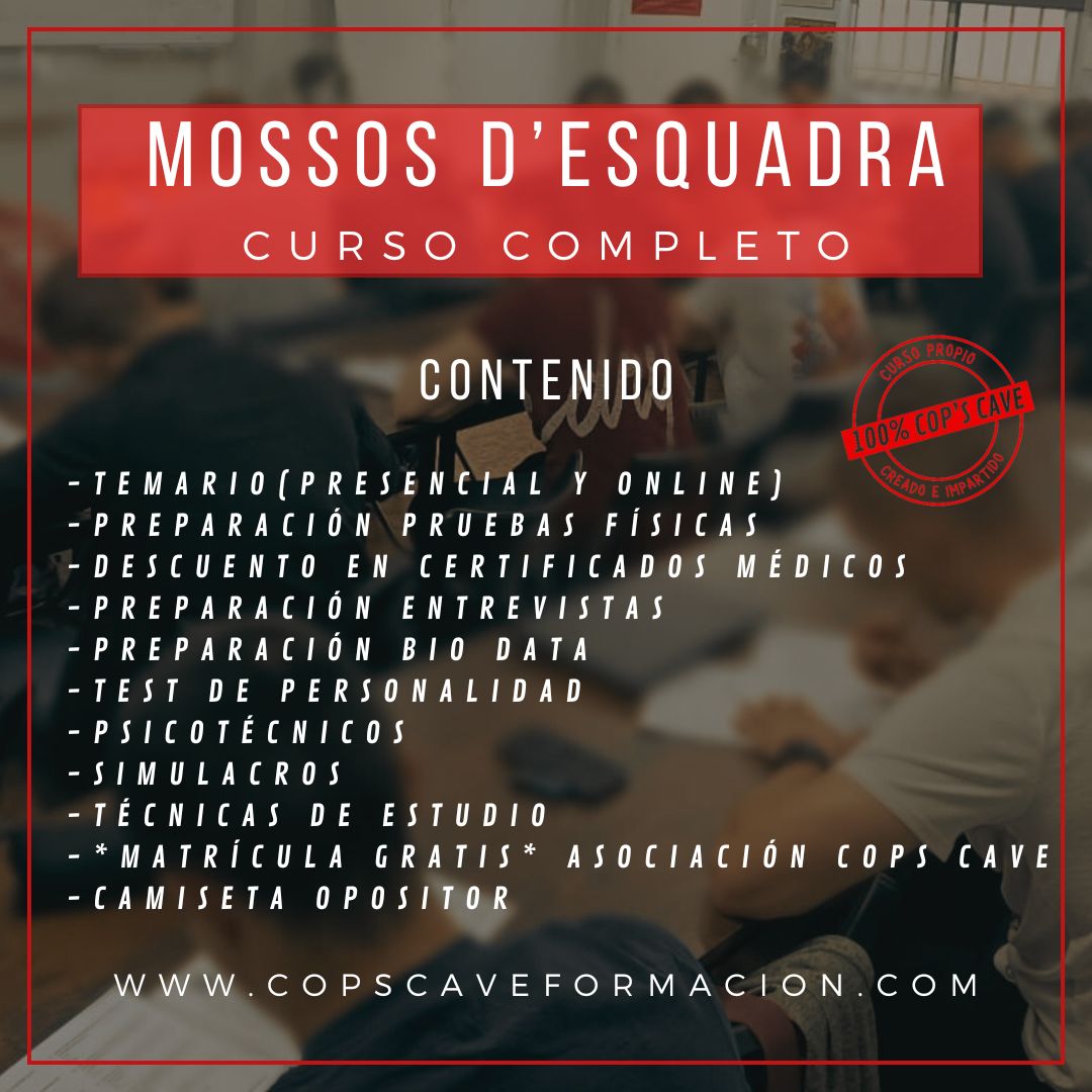 Curso PREP-CME (Mossos d'Esquadra - Todo incluido)