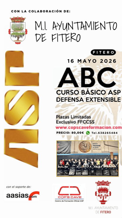 Curso Bastón Extensible (ASP ABC) 16 Mayo 2026 (FITERO)