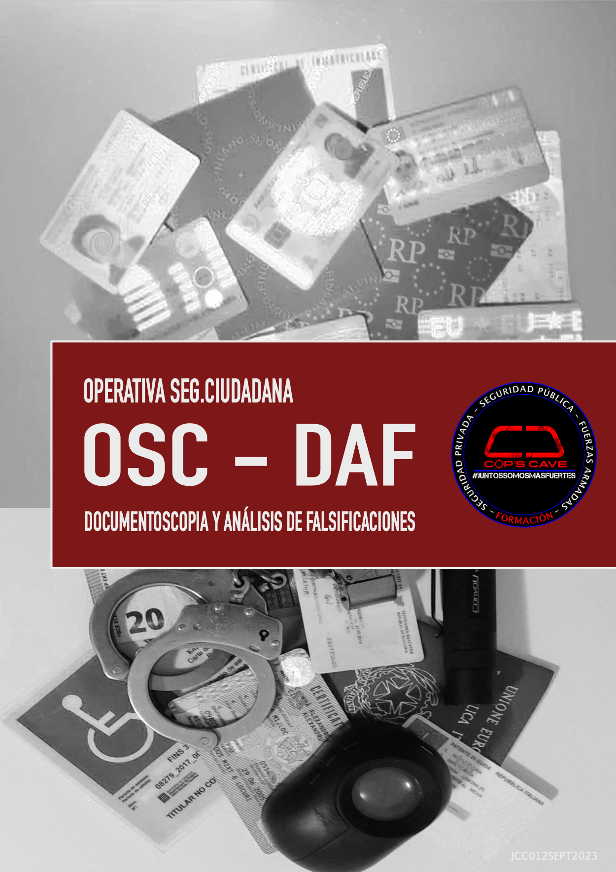 caratula curso documentoscopia y falsedad documental