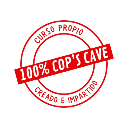 logo curso 100% creado e impartido por cops cave
